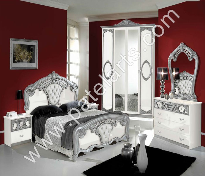 Luxury Silver Wooden Furniture Set Luxury Silver Polish Bed