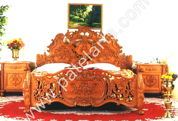 Designer Wooden Beds, Designer Bedroom Furniture, Wooden Bed, Beds, Carved Wooden Beds, carved Indian Beds, Manufacturers, India