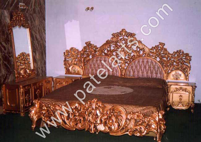 Designer Wooden Beds, Designer Bedroom Furniture, Wooden Bed, Beds, Carved Wooden Beds, carved Indian Beds, Manufacturers, India