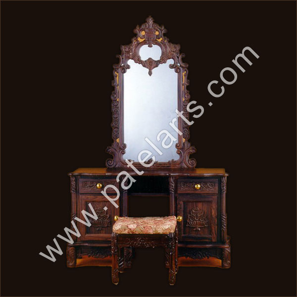 Makeup Wooden Cabinet with Mirror and Chair Udaipur