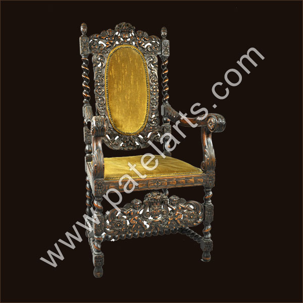 Wooden Hand Carved Royal Chair