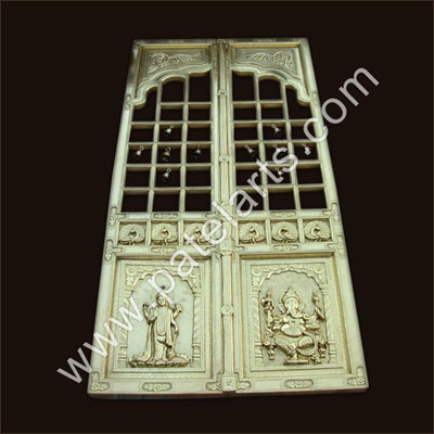 Wood Carving Main Double Doors
