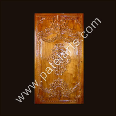 Carved Meenakari Wooden Doors