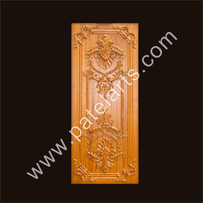 Wooden Carved Meenakari Entry Doors